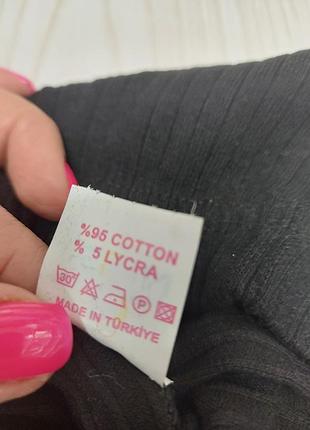 Лосины 🖤 в широкий рубчик для девочки 4