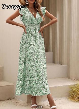 Длинное платье в цветы