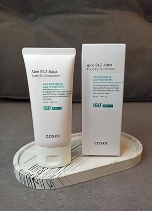 Сонцезахисний зволожуючий крем cosrx aloe 54.2 aqua tone-up sunscreen 50 мл
