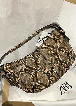 Zara -50% сумка змеиный принт
