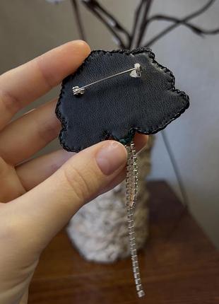 Брошка мак 3