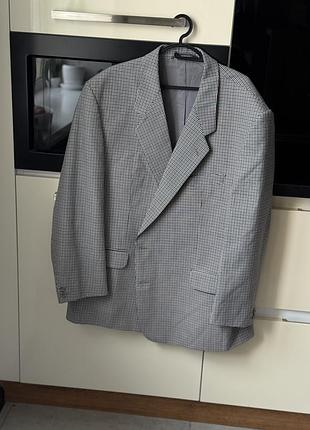 Стильний піджак вовняний блейзер жакет у карту розмір xl winner