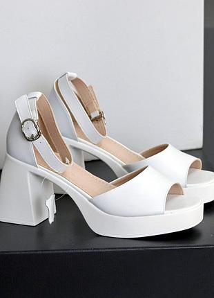 Босоножки "suni", белая, натуральная кожа