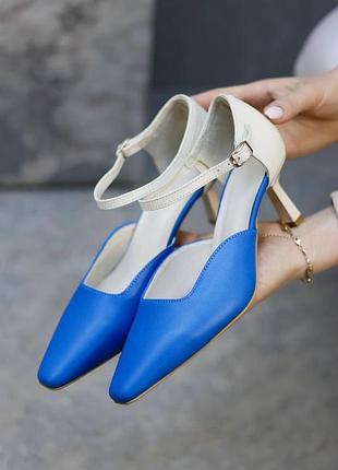 В наличии кожаные винтажные туфли на шпильке