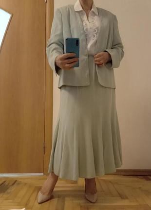 Стильный красивый костюм, юбка и жакет. jacgues vert. размер 20