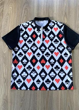 Мужская вело футболка с принтом мастей cards