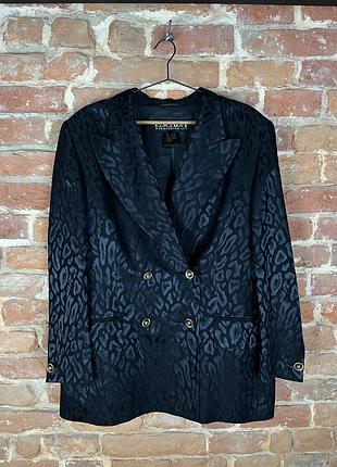 Escada by margaretha ley піджак жіночий двубортний леопардовий принт вінтаж