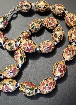 Ожерелье винтаж клуазоне