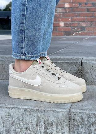 Женские кроссовки nike air force low «beige»