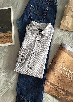 Базовая хлопковая рубашка в клетку в размере s