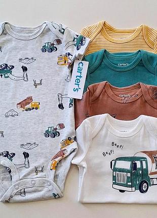 Бодіки для хлопчика з коротким рукавом картерс