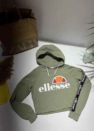 Жіночий вкорочений худі з лампасами ellesse 🫒