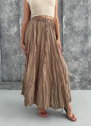 Максі спідниця жатка довга спідниця на резинці