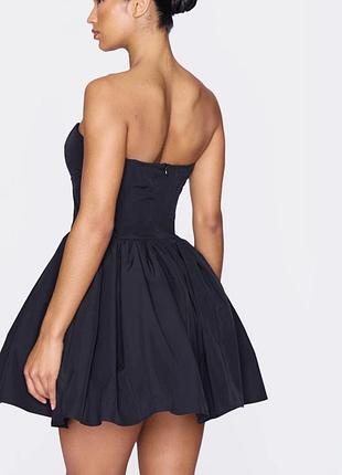 Шикарное черное платье бандо, корсетное платье