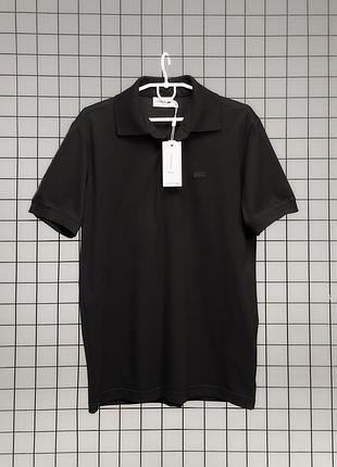 Трендовое поло мужское lacoste original три цвета черный белый бежевый 3
