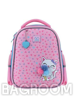 Рюкзак шкільний напівкаркасний gopack education fluffy kitten go25-165s-2