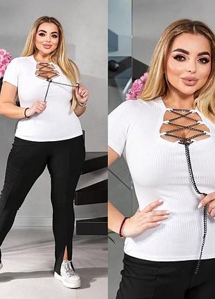 Кофта со шнуровкой новая, р.48-50