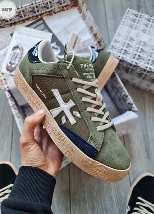 Мужские кроссовки premiata steven khaki, тренд сезона