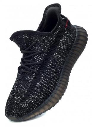 Мужские кроссовки yeezy boots black 350 иззи буст текстильные черные