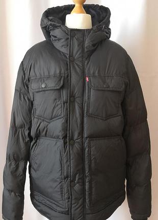 Levi's сша нова куртка парка з капюшоном розмір м чорний
