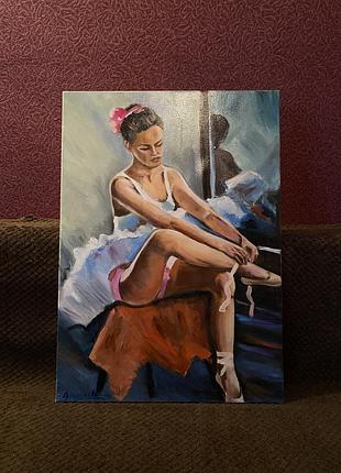 Картина маслом "юна балерина"