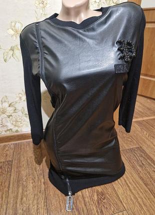 Платье- туника искусственная качественная кожа