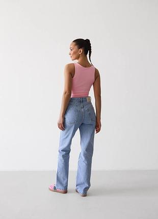 Джинсы голубые bootcut5 фото