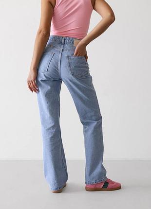 Джинсы голубые bootcut6 фото
