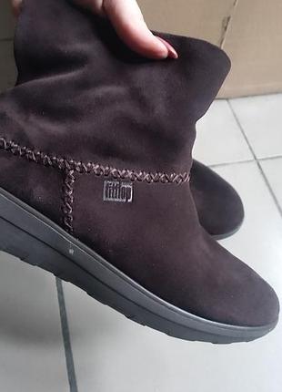 Черевики fitflop р.38/ ботинки замшевые
