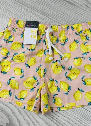 Шорти для дівчинки primark 5-6 років 116 см