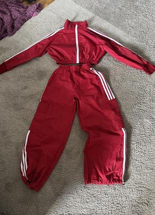 Спортивный костюм, красный костюм adidas