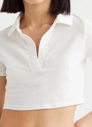 Укороченная футболка поло топ поло от h&m оригинал