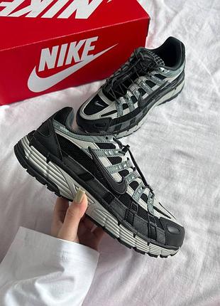 Женские кроссовки nike p-6000 grey найк серого цвета