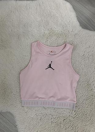 Спортивный топ от бренда nike jordan в нежно розовом цвете оригинал