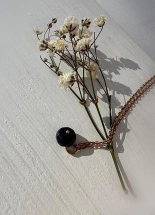 Ns.jem🌸 підвіс натуральний сапфір рондель золото 585