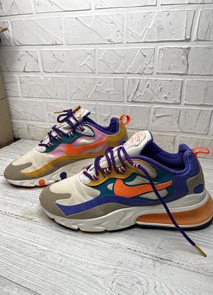 Крутые яркие кроссовки nike air max react 270 ( описание )