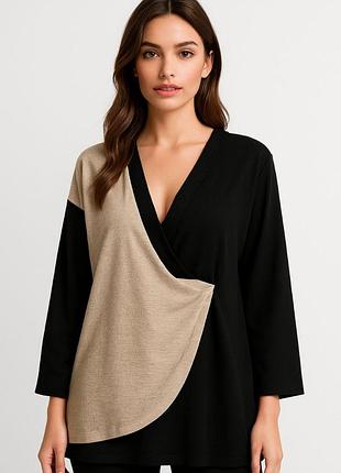 Стильная двухцветная блуза от zara