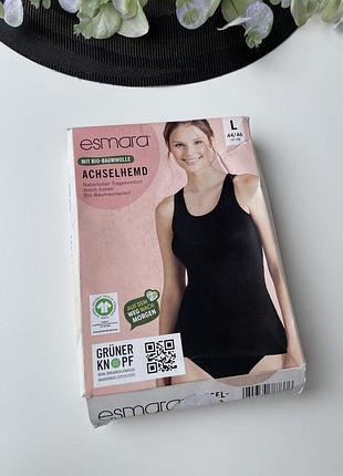 Майка черная базовая хлопковая esmara