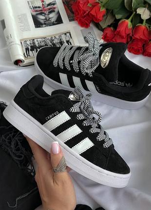 Кроссовки campus black/white