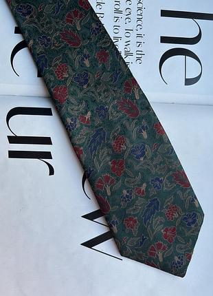 Краватка st. michael вінтаж зелена квітковий принт