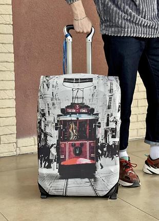 Чехол для чемодана с принтом турецкий трамвай. стамбул