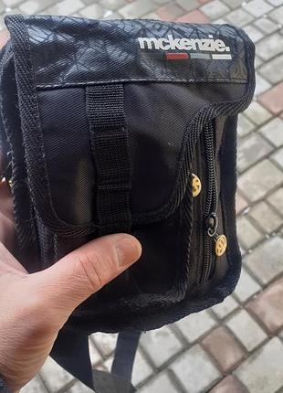 Сумка барсетка через плечо мскеnzie(италия).черная.размеры 20*16*7см.