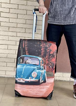 Чехол для чемодана с принтом фольксваген жук