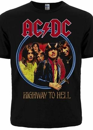 Футболка ac/dc "highway to hell" рок мерч