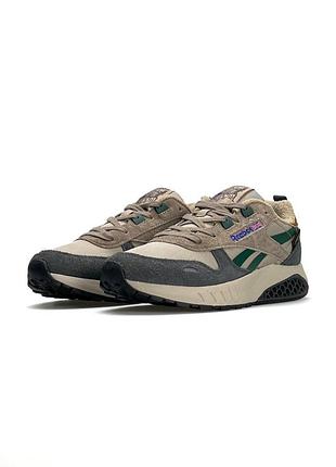 Мужские кроссовки reebok träningslinne classic leather hexalite brown grey green