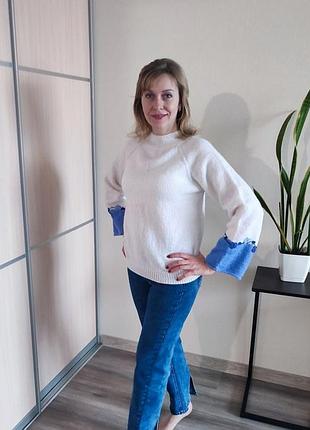 Вязана жіноча кофта светр ручної роботи handmade