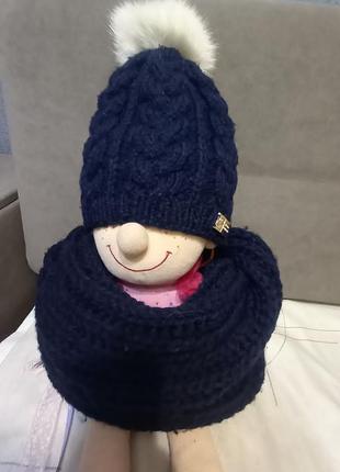 Зимняя шапка + шарфик1 фото