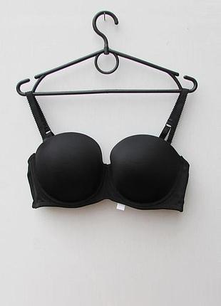 Гладкий бюстгальтер балконет ущільнена чашка 90d