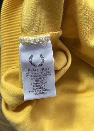 Fred perry спортивная кофта, олимпийка, желто-черная, ретро-стиль оригинал