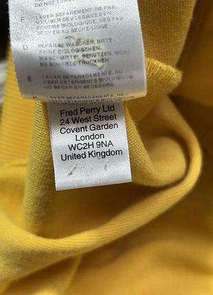 Fred perry спортивная кофта, олимпийка, желто-черная, ретро-стиль оригинал